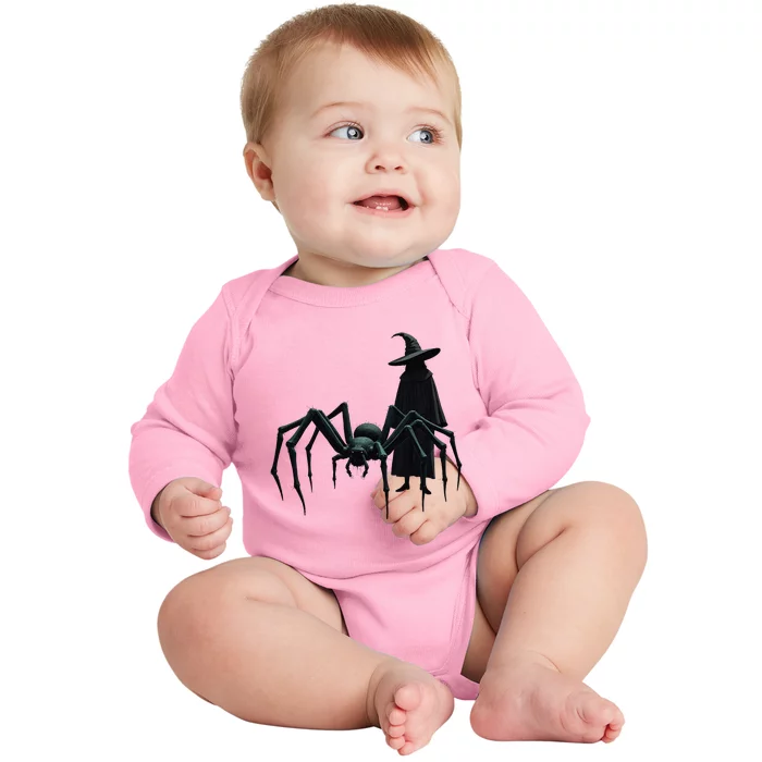 Shape Changing Spider Witches Baby Long Sleeve Bodysuit