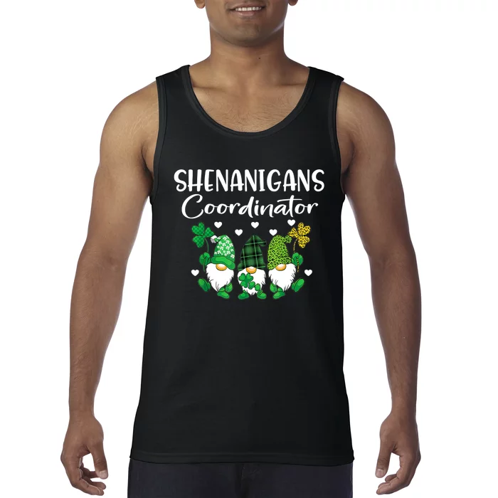 Shenanigans Coordinator St Patricks Day Gnomes Green Proud Tank Top