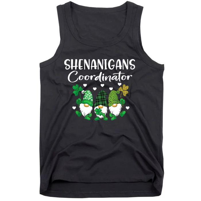 Shenanigans Coordinator St Patricks Day Gnomes Green Proud Tank Top