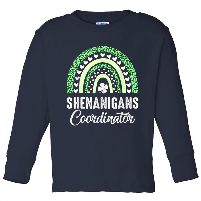 Shenanigans Coordinator St Patricks Day Outfit For Women Men Toddler Long Sleeve Shirt