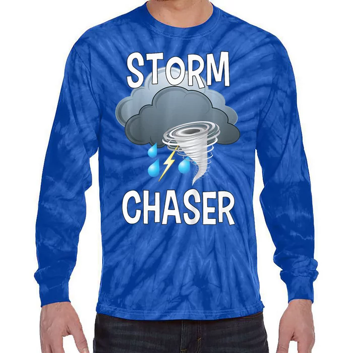 Storm Chaser Storm Hunter Tornado Tie-Dye Long Sleeve Shirt