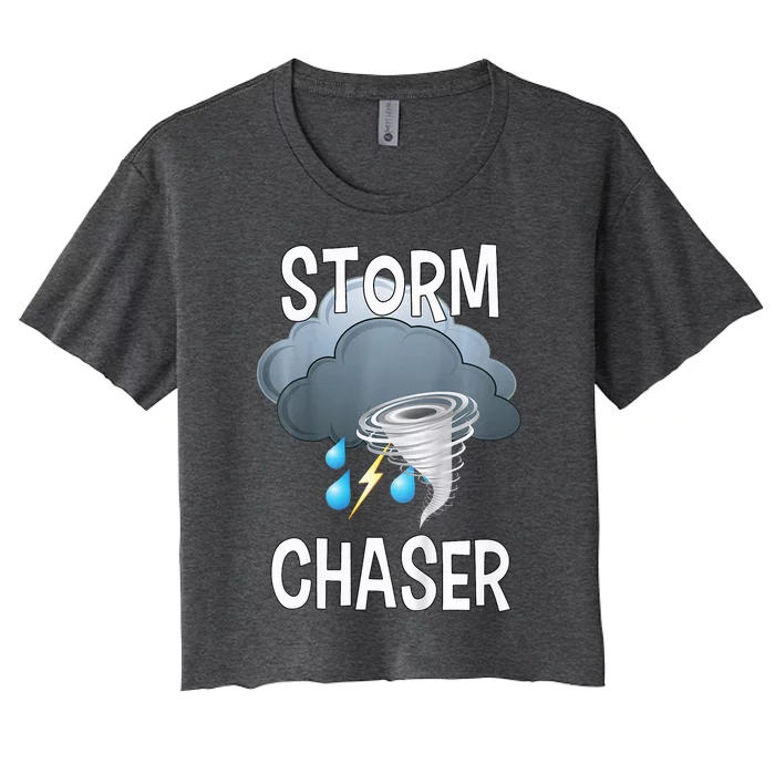 Storm Chaser Storm Hunter Tornado Women's Crop Top Tee