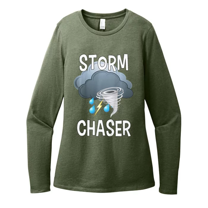 Storm Chaser Storm Hunter Tornado Womens CVC Long Sleeve Shirt