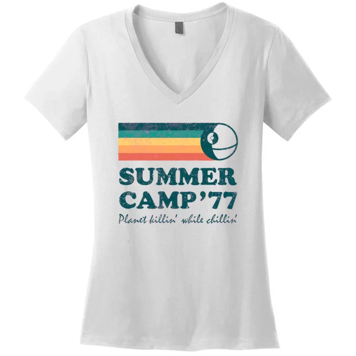 Summer Camp77 Women's V-Neck T-Shirt