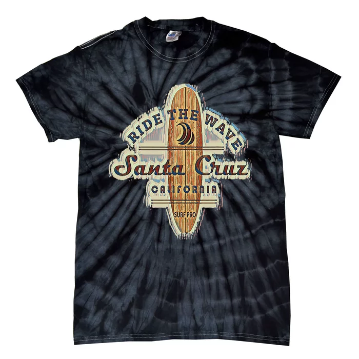 Santa Cruz Surfer Surfboard Vintage Tie-Dye T-Shirt