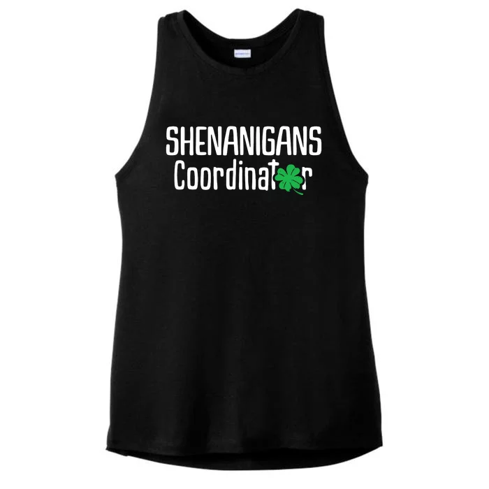 Shenanigans Coordinator St Patrick's Day Ladies Tri-Blend Wicking Tank