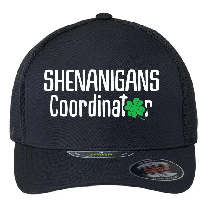 Shenanigans Coordinator St Patrick's Day Flexfit Unipanel Trucker Cap