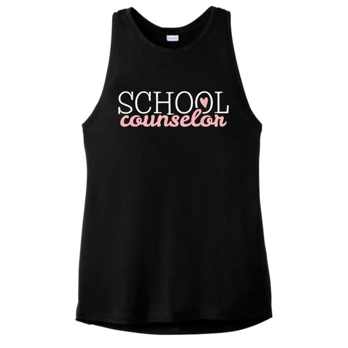 School Counselor Ladies Tri-Blend Wicking Tank