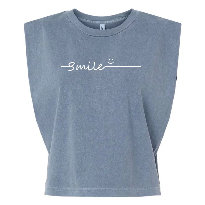 Smile Cute Smiley Face Gift Garment-Dyed Women's Muscle Tee