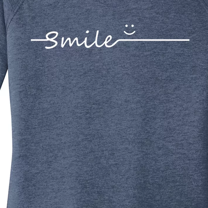 Smile Cute Smiley Face Gift Women's Perfect Tri Tunic Long Sleeve Shirt