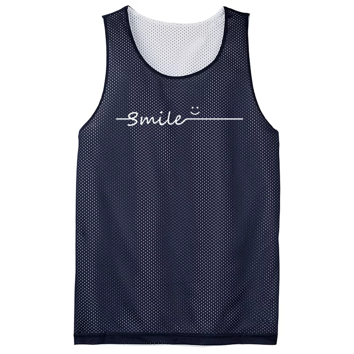 Smile Cute Smiley Face Gift Mesh Reversible Basketball Jersey Tank