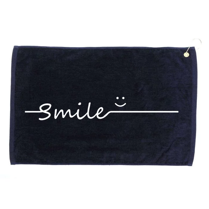 Smile Cute Smiley Face Gift Grommeted Golf Towel