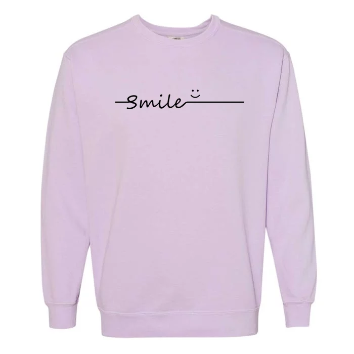 Smile Cute Smiley Face Gift Garment-Dyed Sweatshirt