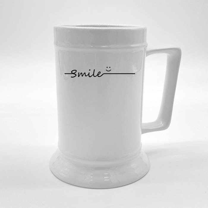 Smile Cute Smiley Face Gift Front & Back Beer Stein