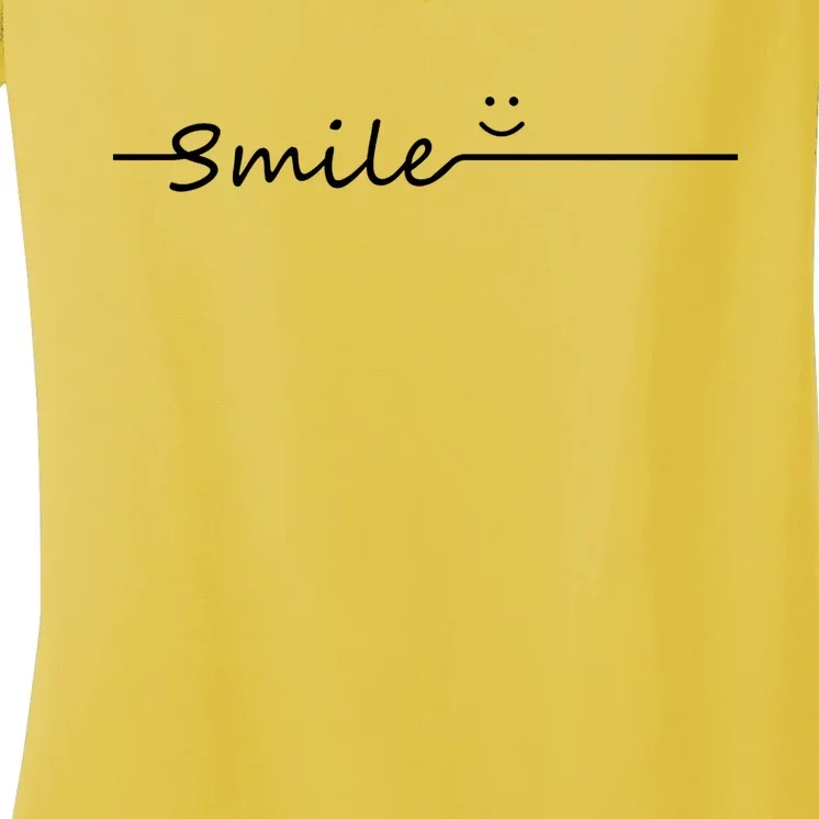 Smile Cute Smiley Face Gift Women's V-Neck T-Shirt