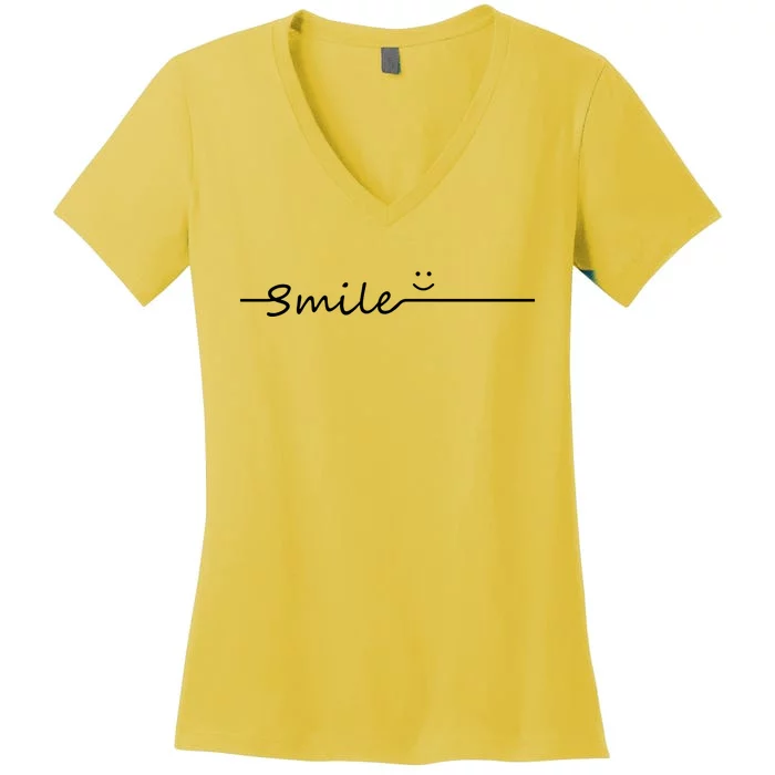 Smile Cute Smiley Face Gift Women's V-Neck T-Shirt