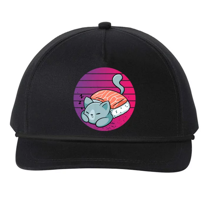 Sashimi Cat Snapback Five-Panel Rope Hat