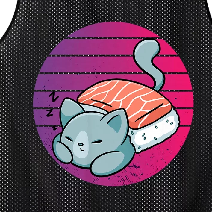 Sashimi Cat Mesh Reversible Basketball Jersey Tank