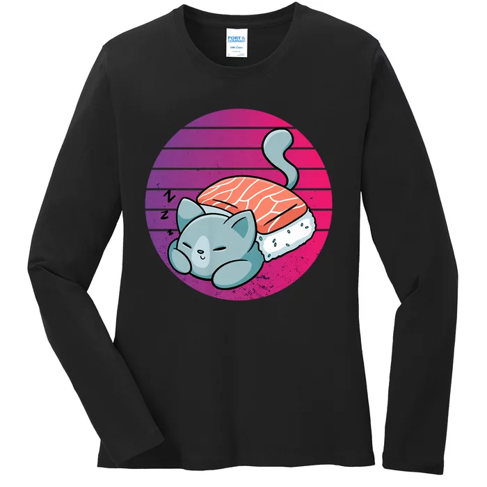 Sashimi Cat Ladies Long Sleeve Shirt