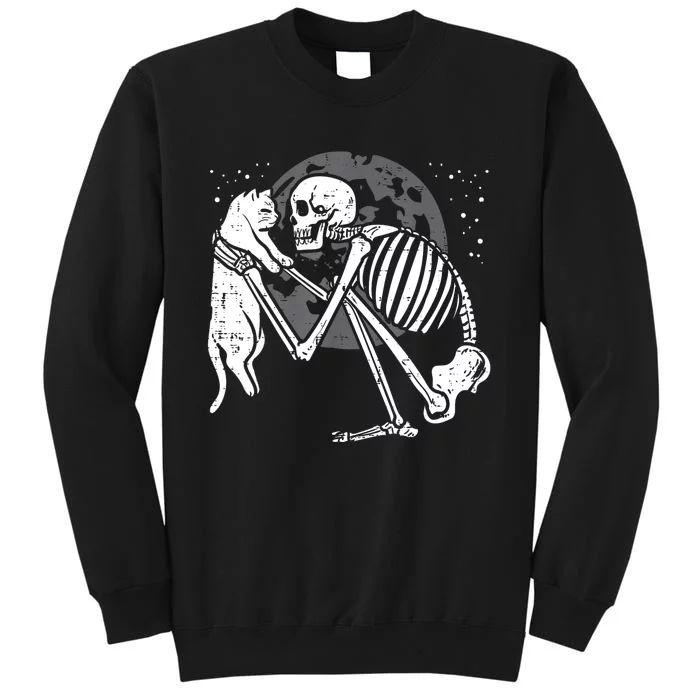 Skeleton Cat Skull Kitty Cute Goth Halloween Sweatshirt