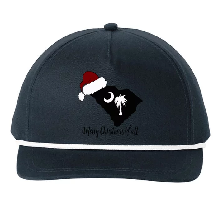 South Carolina Sc Merry Christmas Yall Snapback Five-Panel Rope Hat