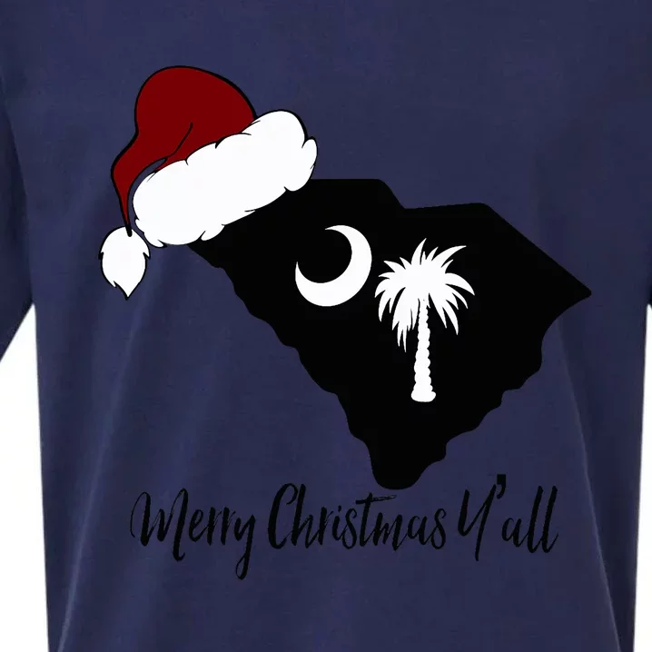 South Carolina Sc Merry Christmas Yall Sueded Cloud Jersey T-Shirt