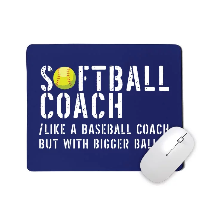 Softball Coach Shirts Softball Dad For Men Softball Coach Mousepad