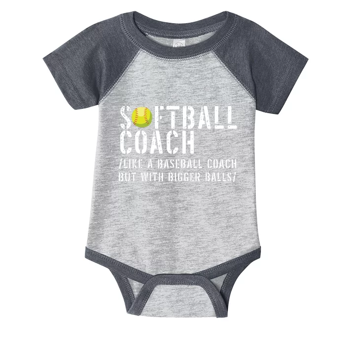 Softball Coach Shirts Softball Dad For Men Softball Coach Infant Baby Jersey Bodysuit