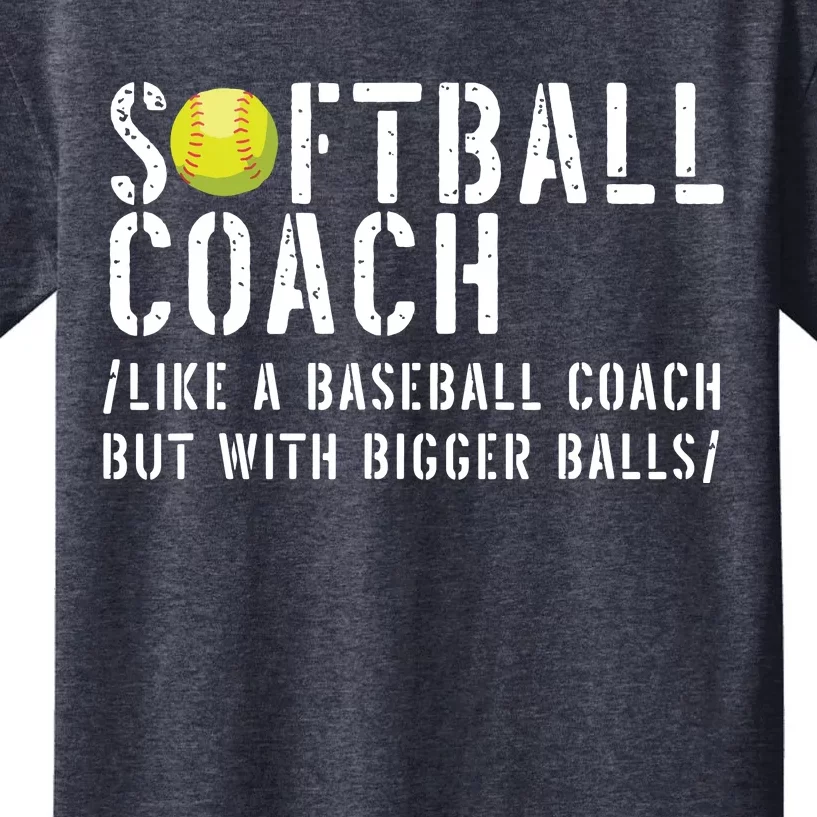 Softball Coach Shirts Softball Dad For Men Softball Coach Kids T-Shirt