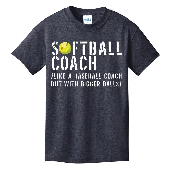 Softball Coach Shirts Softball Dad For Men Softball Coach Kids T-Shirt