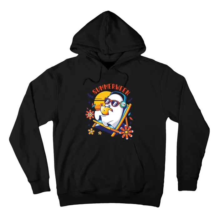 Summerween Cute Spooky Summer Ghost Halloween Lover Hoodie