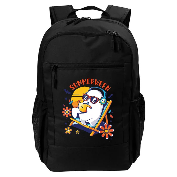 Summerween Cute Spooky Summer Ghost Halloween Lover Daily Commute Backpack