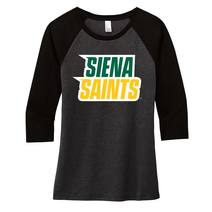 Siena College Saints Women's Tri-Blend 3/4-Sleeve Raglan Shirt