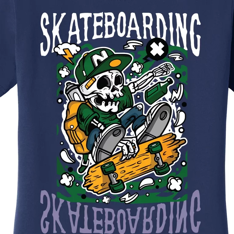 Santa Cruz Skateboarding Skull Skateboard Street Wear Women's T-Shirt