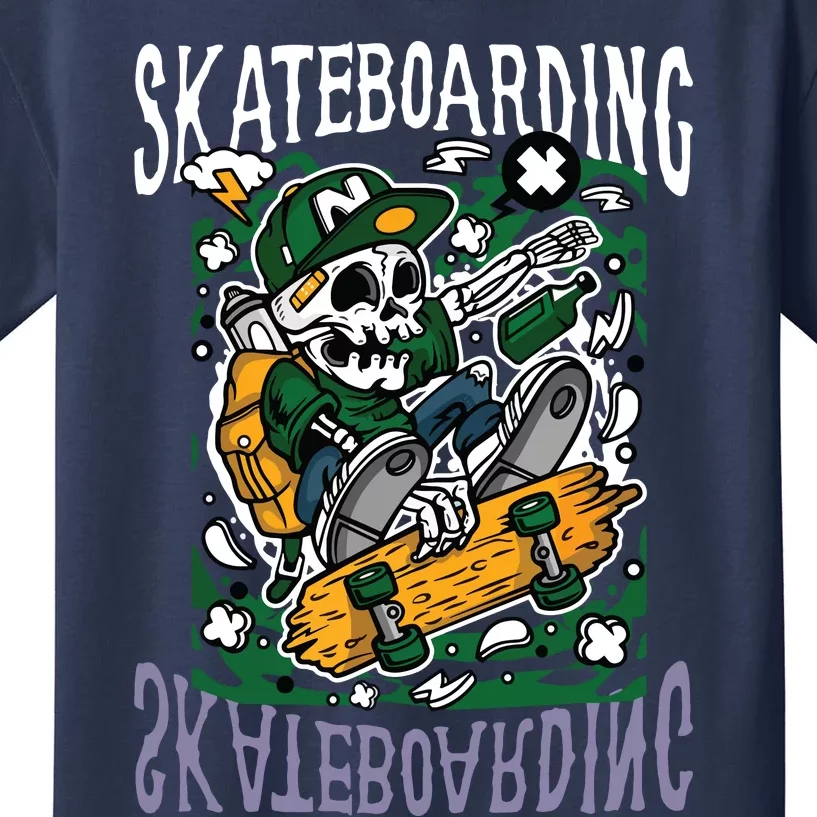 Santa Cruz Skateboarding Skull Skateboard Street Wear Kids T-Shirt