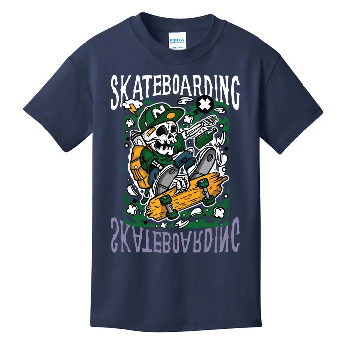 Santa Cruz Skateboarding Skull Skateboard Street Wear Kids T-Shirt