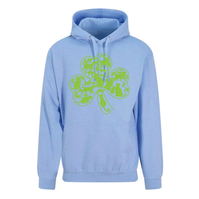 Shamrock Cats St Patrick's Day Cute Kitty Funny Gift Funny Gift Unisex Surf Hoodie