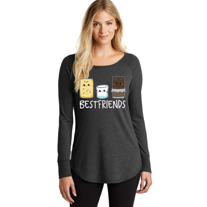 Smores Camping Skewers Snack S'more Best Friends Women's Perfect Tri Tunic Long Sleeve Shirt