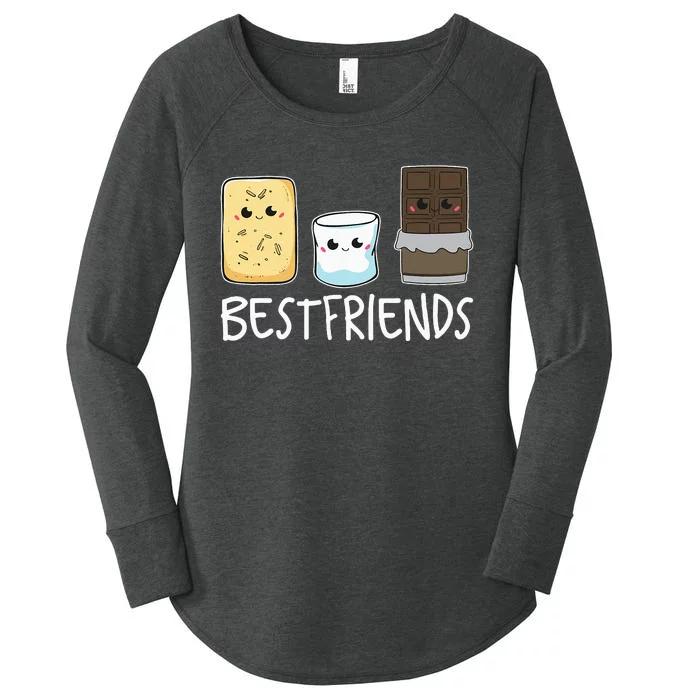 Smores Camping Skewers Snack S'more Best Friends Women's Perfect Tri Tunic Long Sleeve Shirt