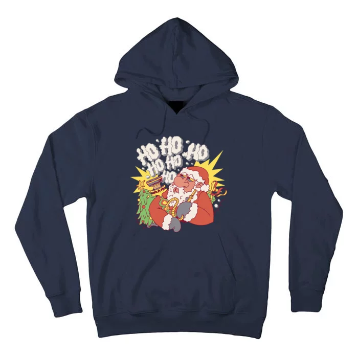 Santa Claus Smoking Hookah Tall Hoodie