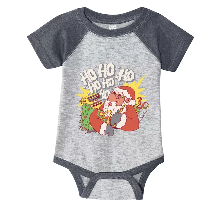 Santa Claus Smoking Hookah Infant Baby Jersey Bodysuit