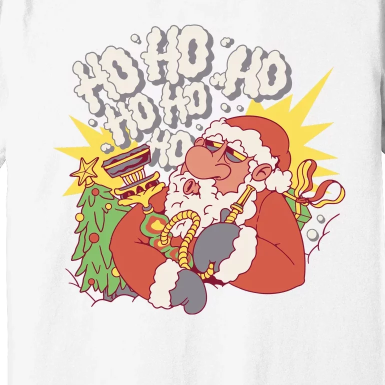 Santa Claus Smoking Hookah Premium T-Shirt