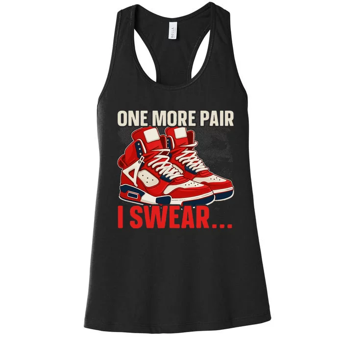 Shoe Collector Sneakerhead Shoe Lover I Love Sneakers Women's Racerback Tank