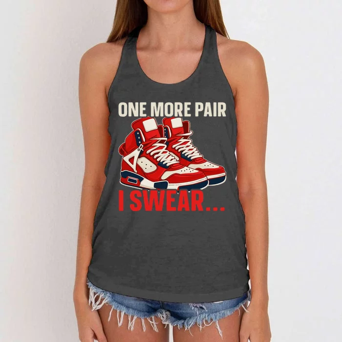 Shoe Collector Sneakerhead Shoe Lover I Love Sneakers Women's Knotted Racerback Tank