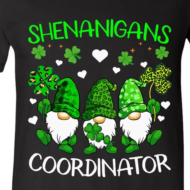 Shenanigans Coordinator St Patricks Day Green Gnomes Lovers V-Neck T-Shirt