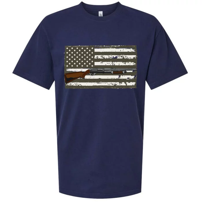 Sporting Clays Skeet USA Flag Clay Target Shooting Sueded Cloud Jersey T-Shirt