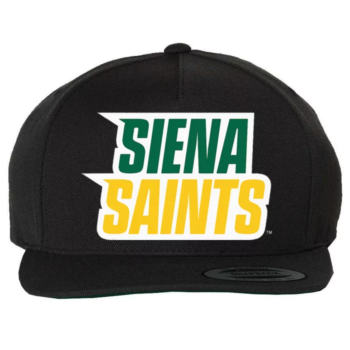 Siena College Saints New Stacked Type Wool Snapback Cap