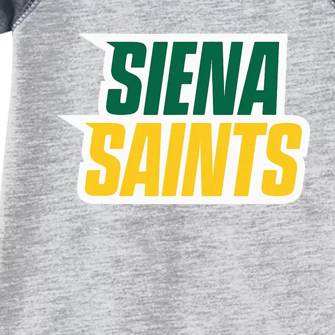 Siena College Saints New Stacked Type Infant Baby Jersey Bodysuit