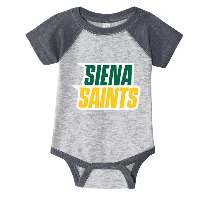 Siena College Saints New Stacked Type Infant Baby Jersey Bodysuit