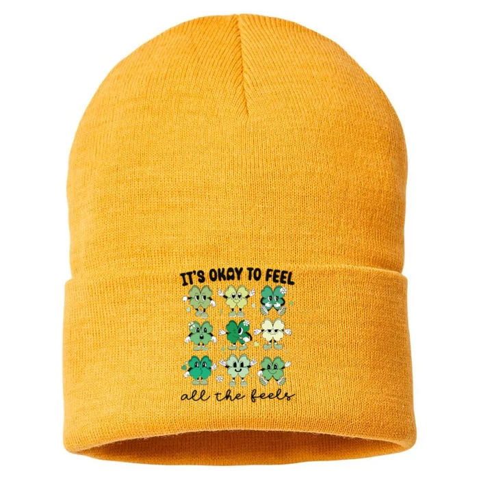 School Counselor St Patrick Day Sustainable Knit Beanie